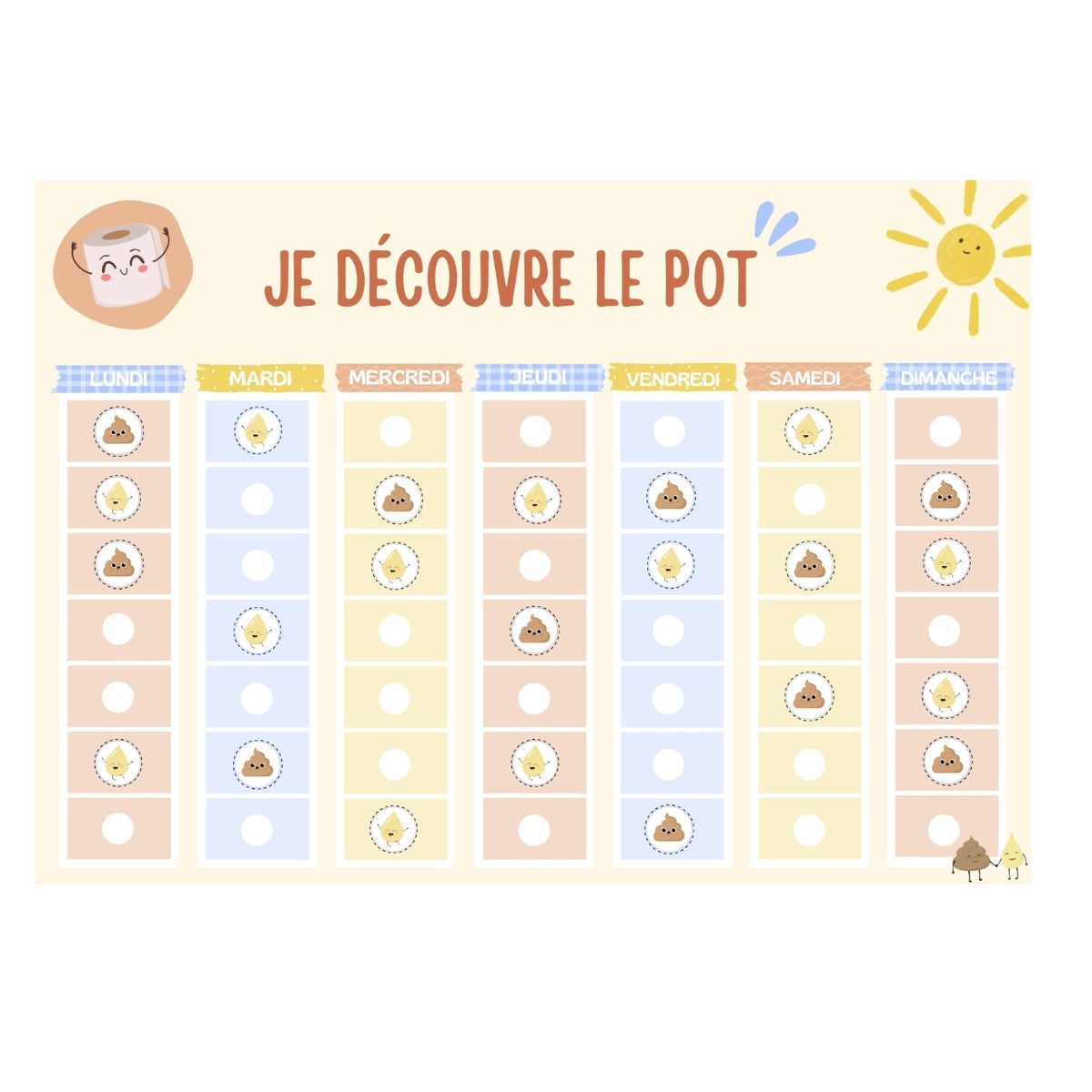Tableau d’apprentissage & récompense propreté