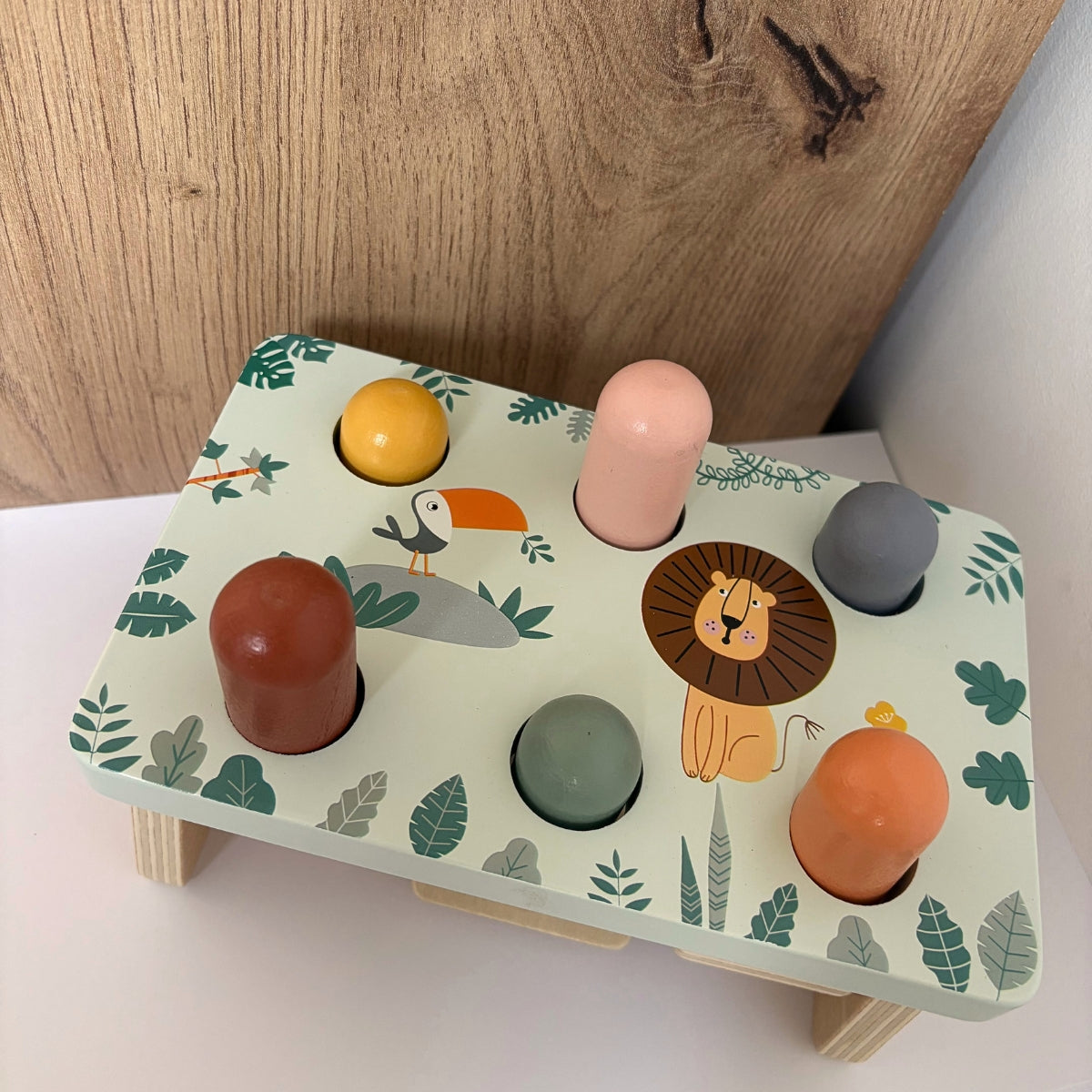 Banc à marteler « Safari » en bois