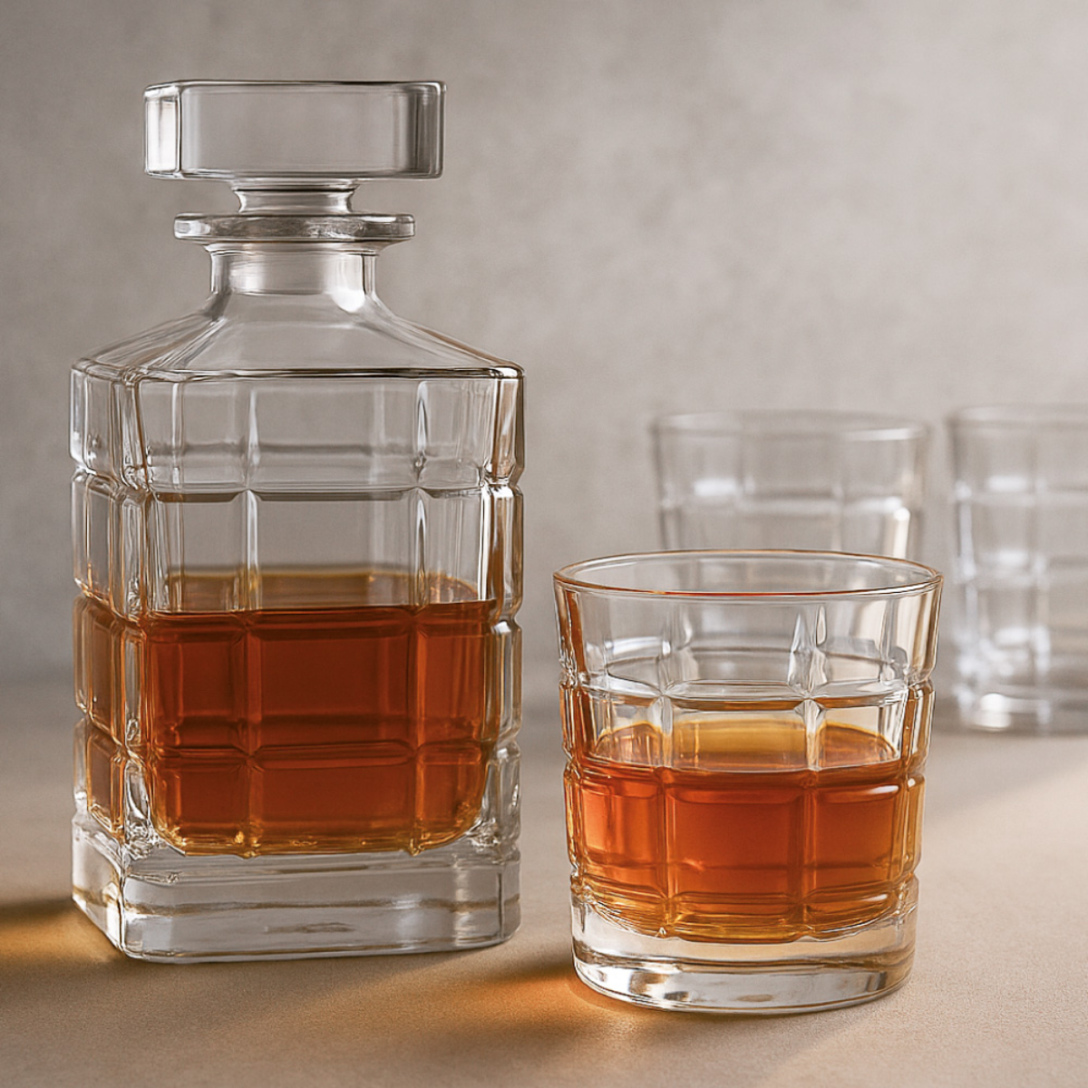 Coffret carafe avec 6 verres Stone