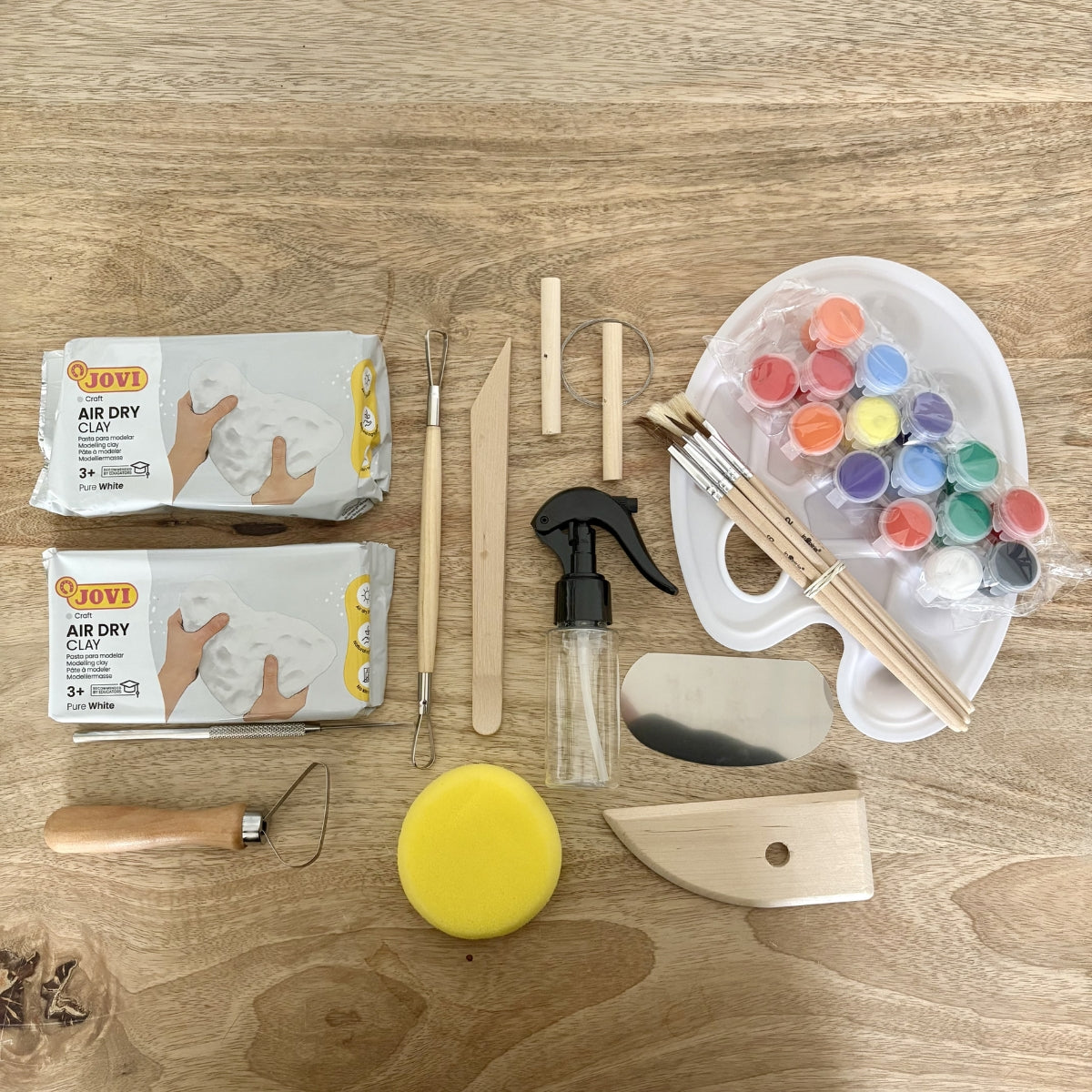Kit de poterie argile auto-durcissante - enfants et adultes