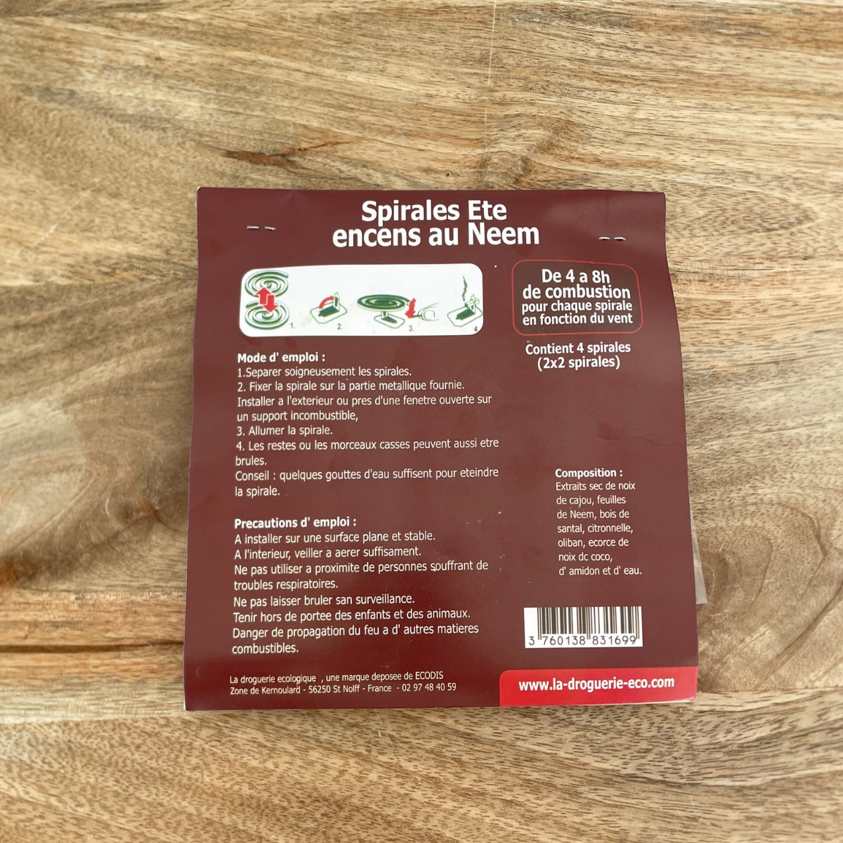 Spirale encens d'été au Neem