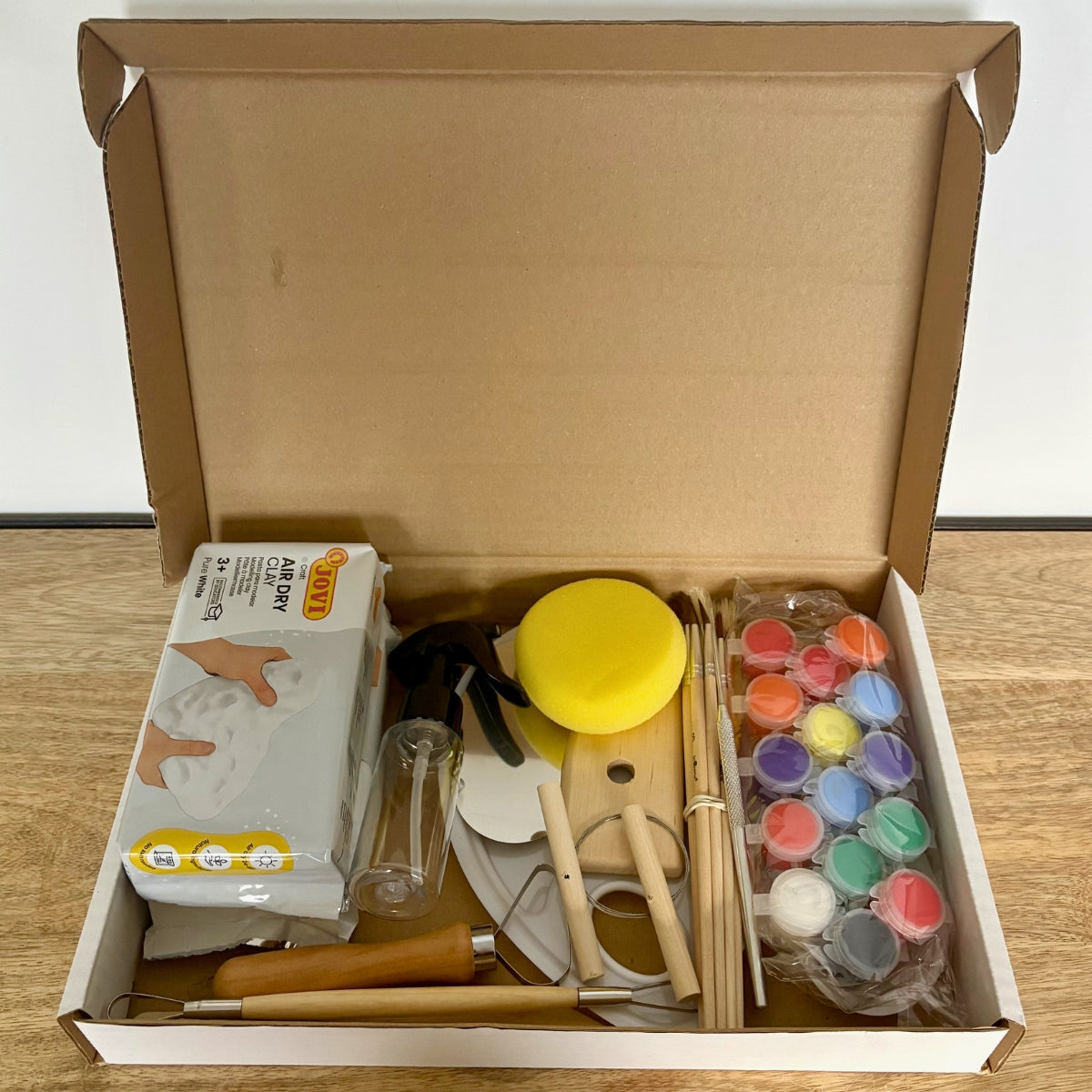 Kit de poterie argile auto-durcissante - enfants et adultes
