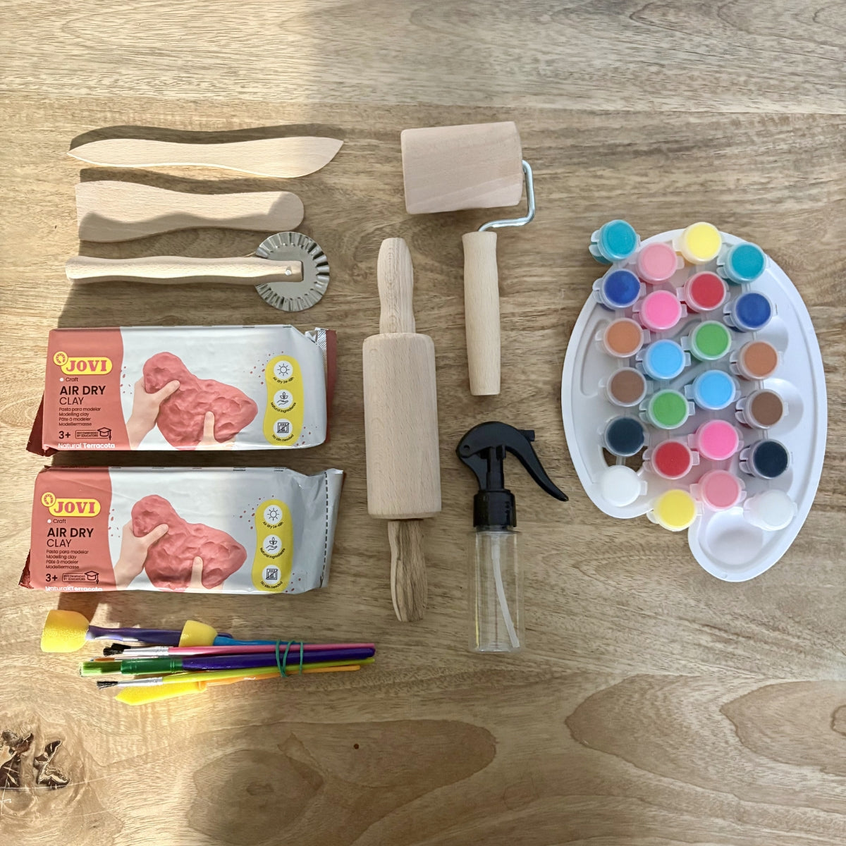 Kit argile terracotta + outils de cuisine pour enfants