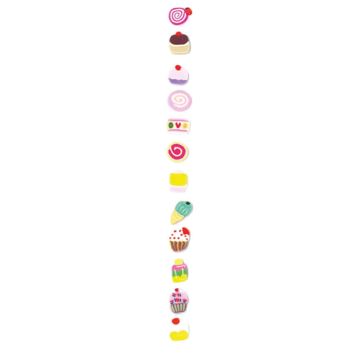 Tranches Mini Canes Fimo Gourmandises – 12 Modèles