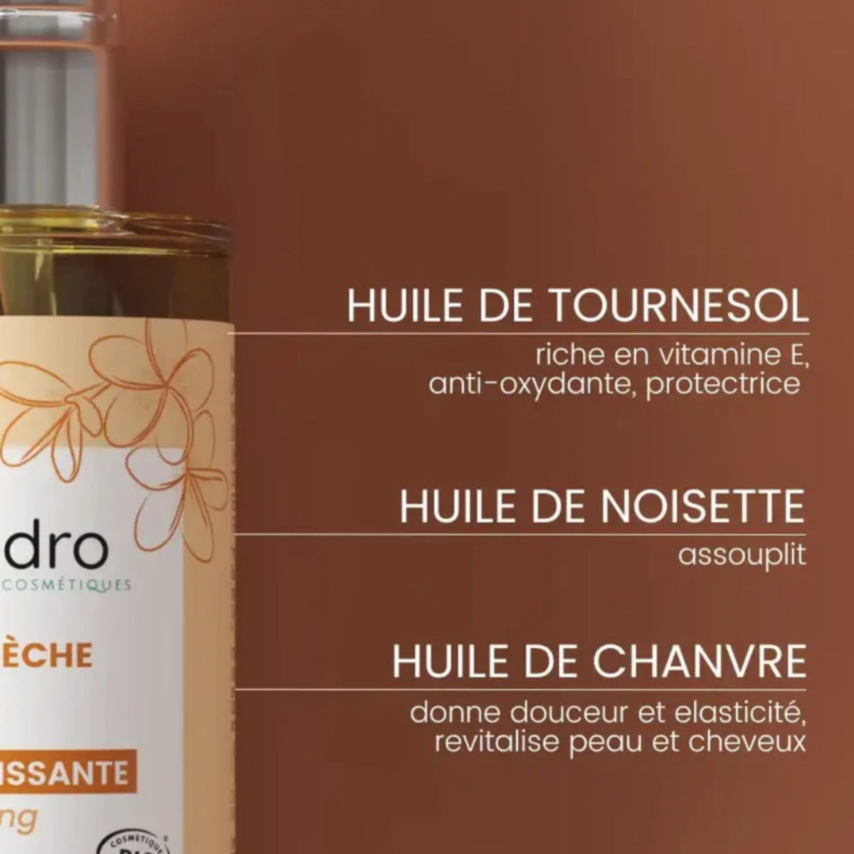 Huile sèche visage corps et cheveux BIO