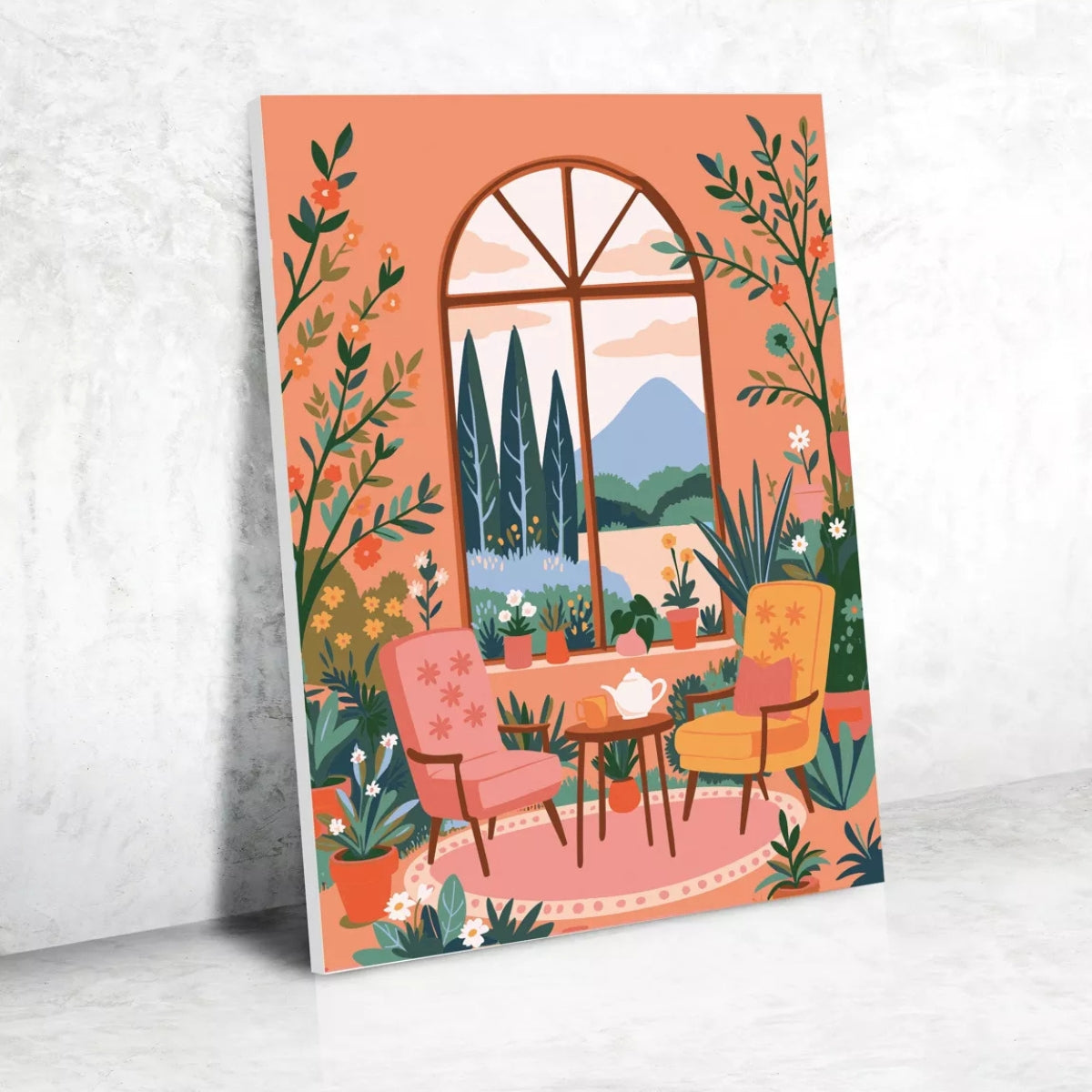 Kit Peinture au Numéro 30 x 40 cm – Jardin d’Hiver