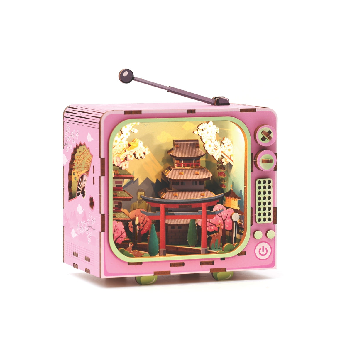 Maquette 3D Bois TV Tokyo | Kit Modélisme Miniature à Construire