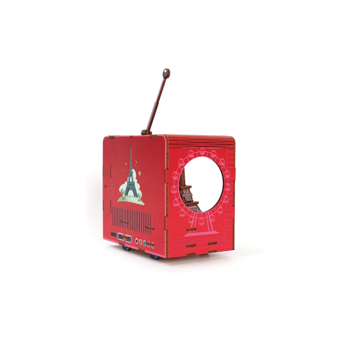 Maquette 3D Bois TV Paris | Kit Modélisme Miniature à Construire