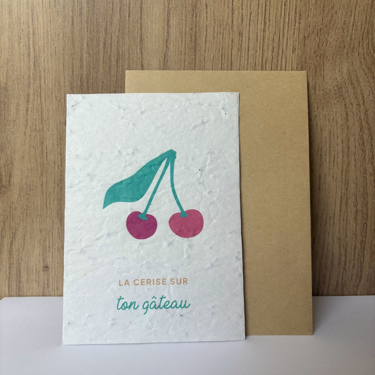 Carte ensemencée à planter anniversaire - La cerise sur ton gâteau