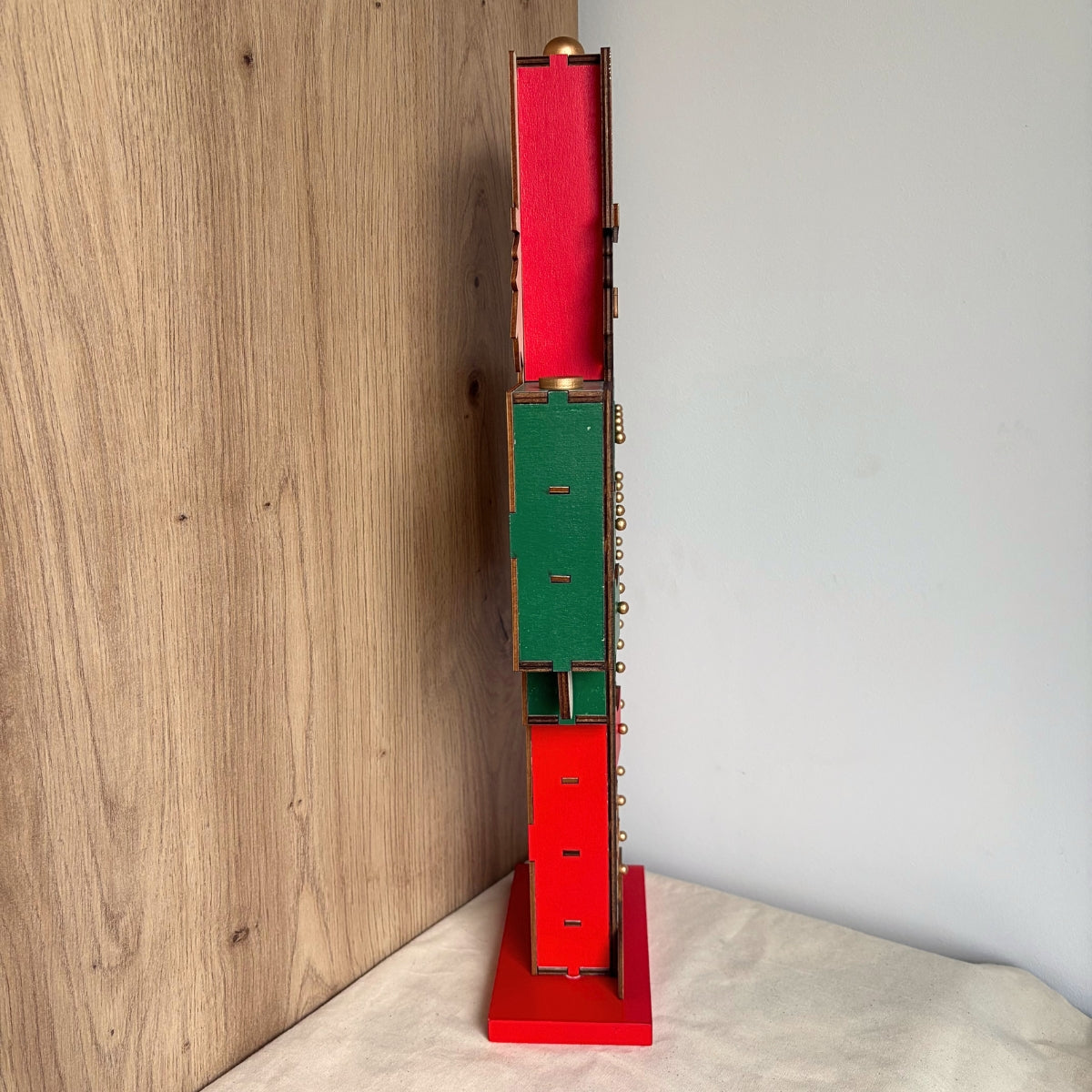 Calendrier de l’Avent Casse-Noisette en bois– 24 cases bois décoratives de Noël