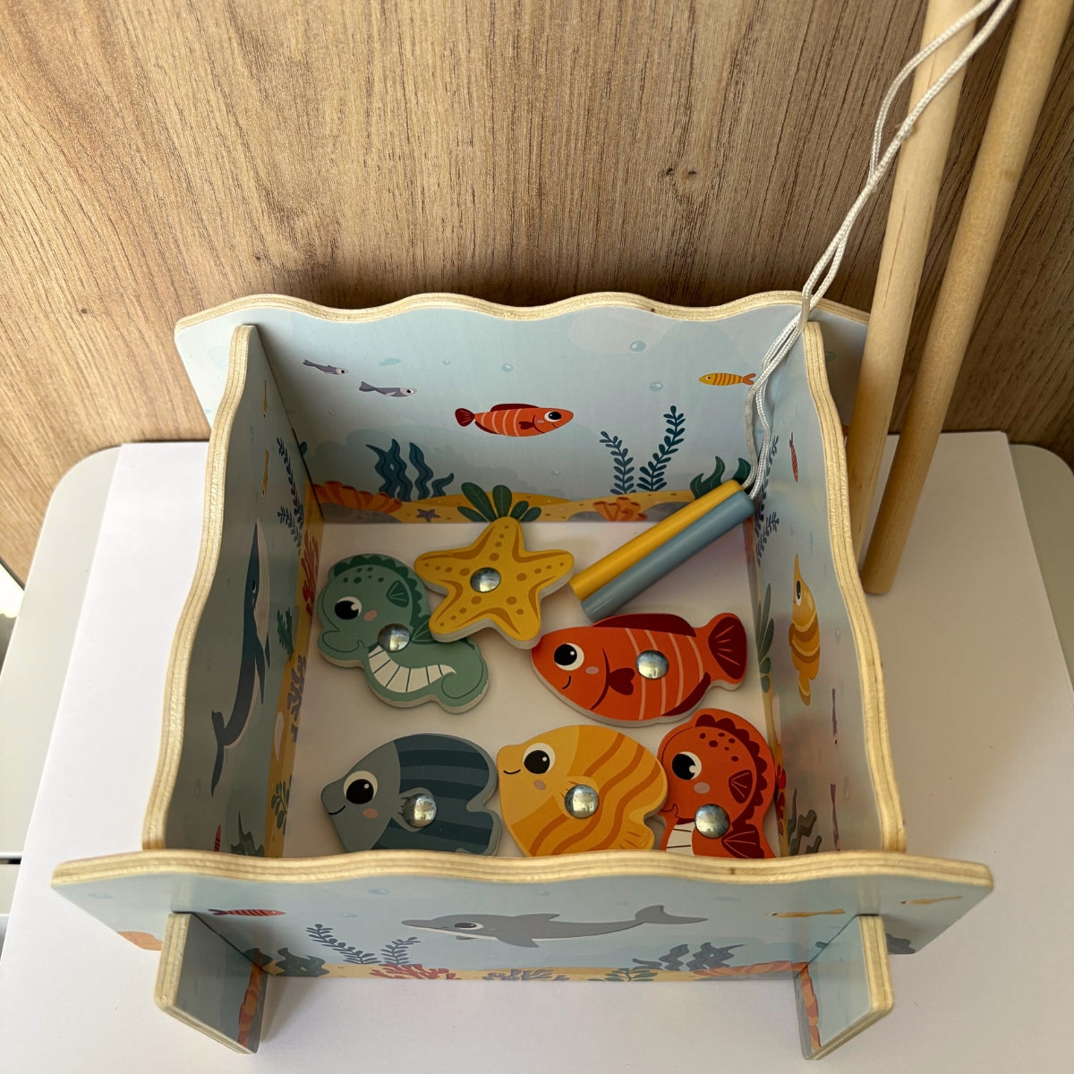 Jeu de pêche en bois