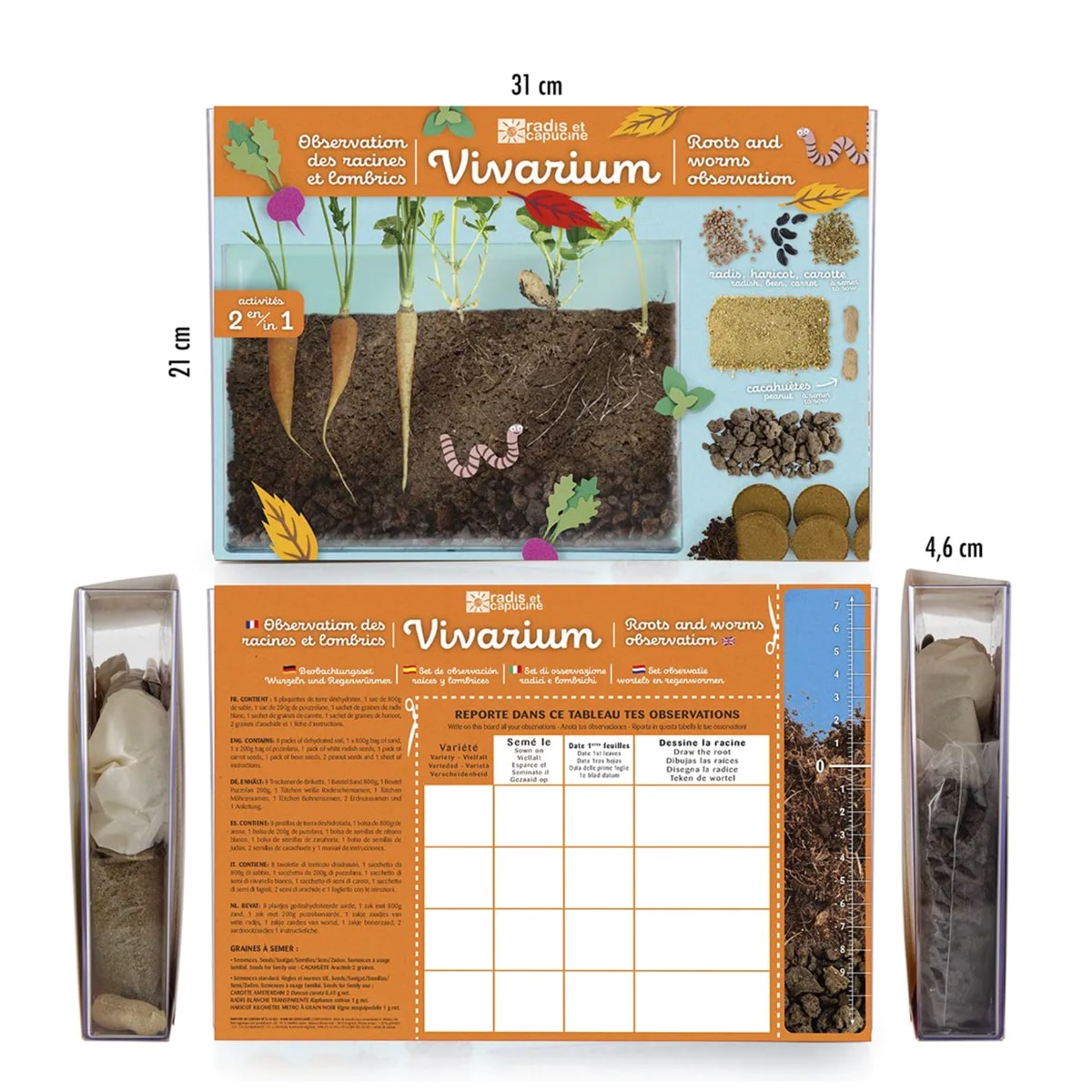 Coffret : Vivarium Observation des racines