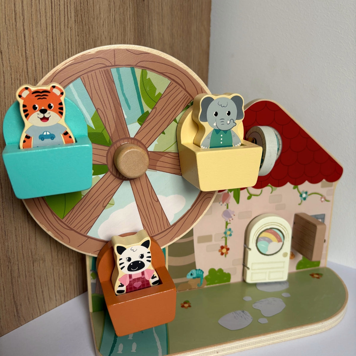 Grande roue "Jungle Friends" en bois