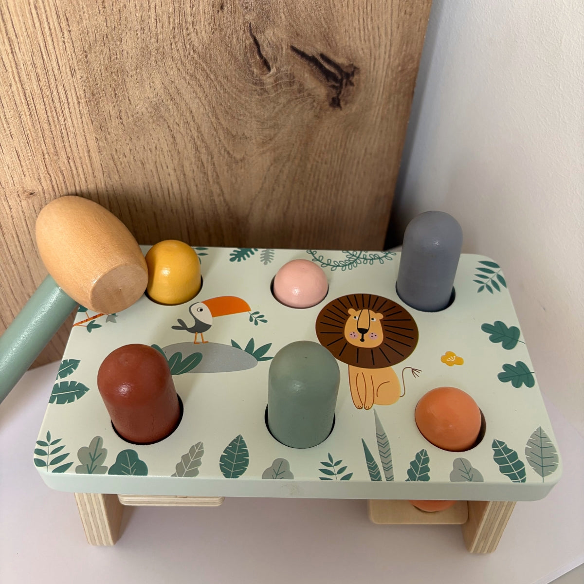 Banc à marteler « Safari » en bois