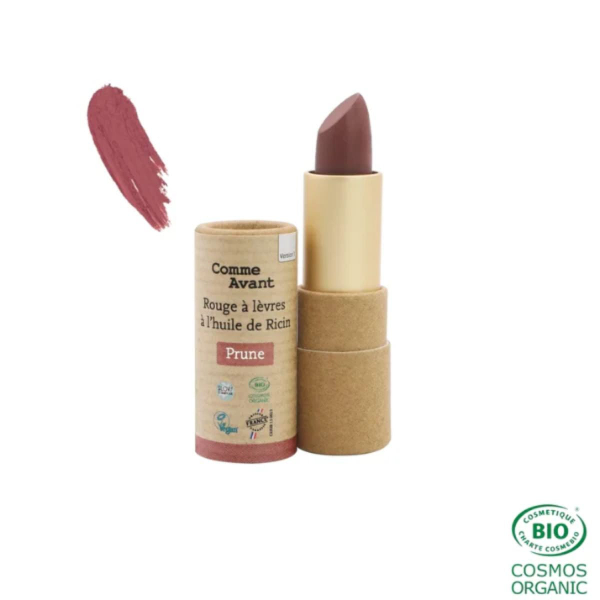 Rouge à lèvre à l'huile de ricin - prune