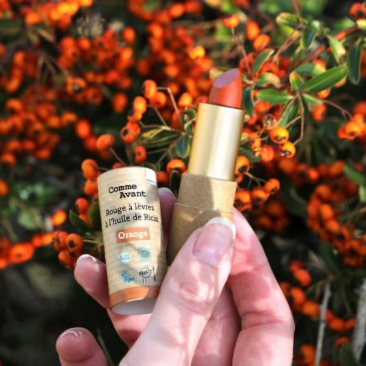 Rouge à lèvre à l'huile de ricin - Orange ambré