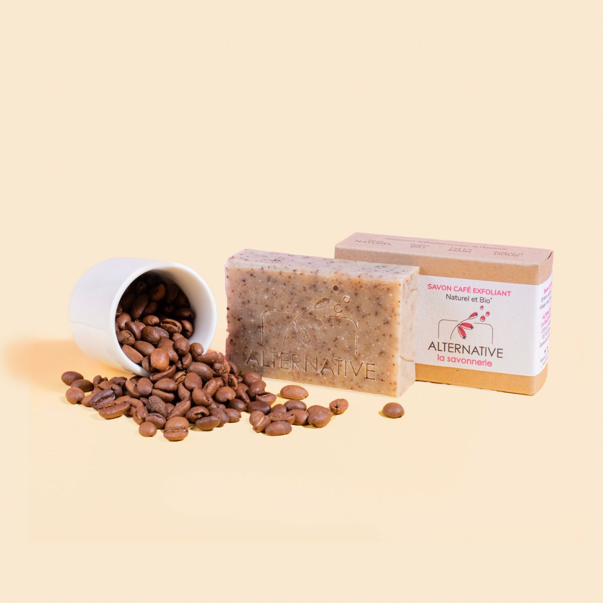 Savon exfoliant au café