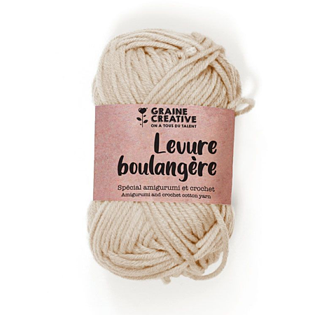 Fil de coton beige – Spécial crochet amigurumi 27 g / 55 m