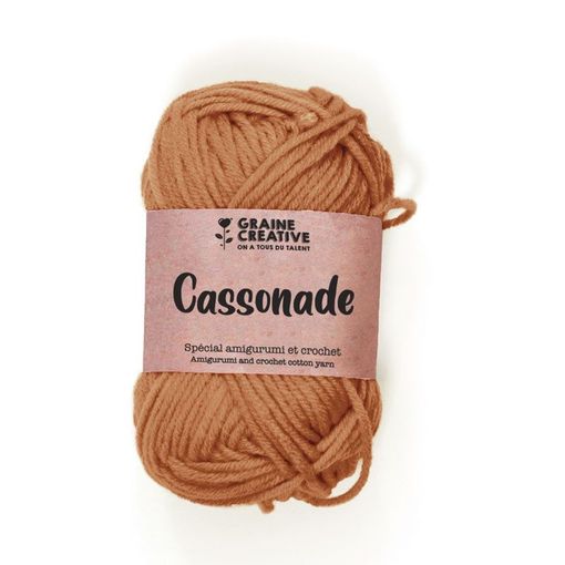Fil de coton marron – Spécial crochet amigurumi 27 g / 55 m