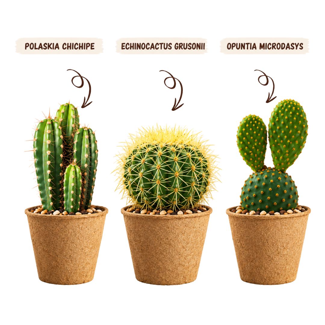 Kit de Culture Terrabox 3 Cactus NOPALIA – Coffret Prêt à Pousser