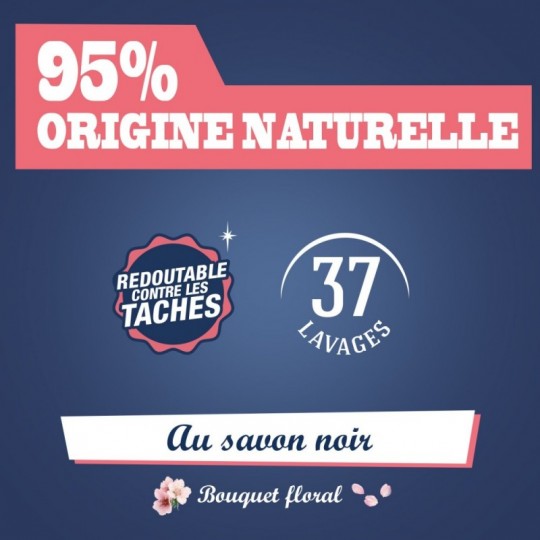 Recharge Lessive Liquide au Savon Noir – 1,7 L – 37 Lavages BRIOCHIN
