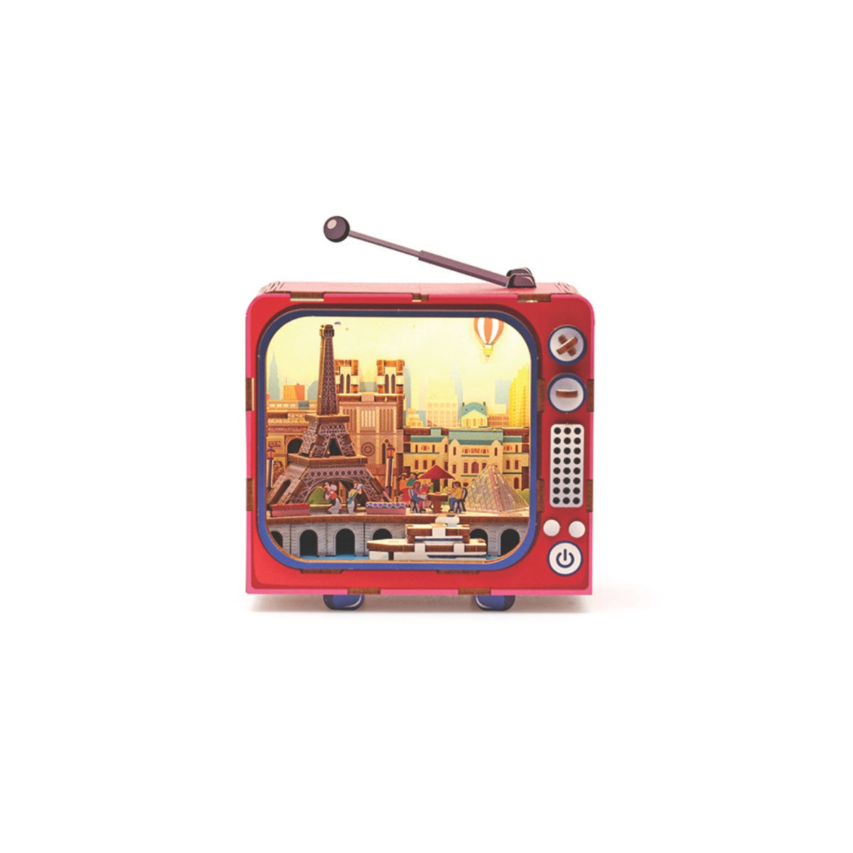 Maquette 3D Bois TV Paris | Kit Modélisme Miniature à Construire