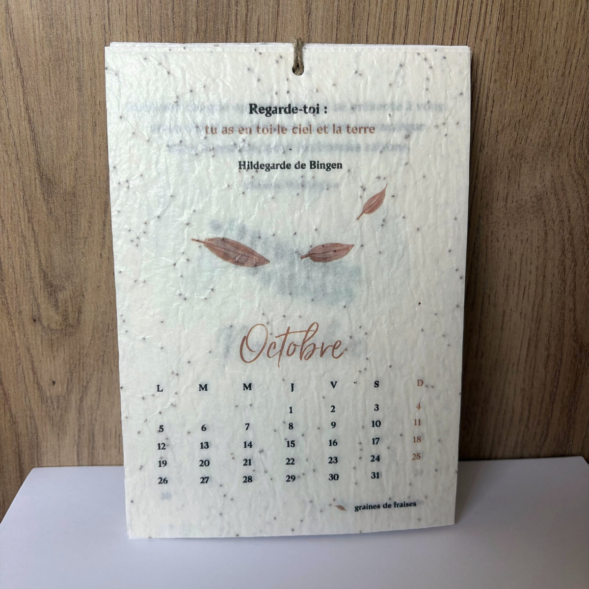 Calendrier ensemencé à planter 2026 - Citations inspirantes A5