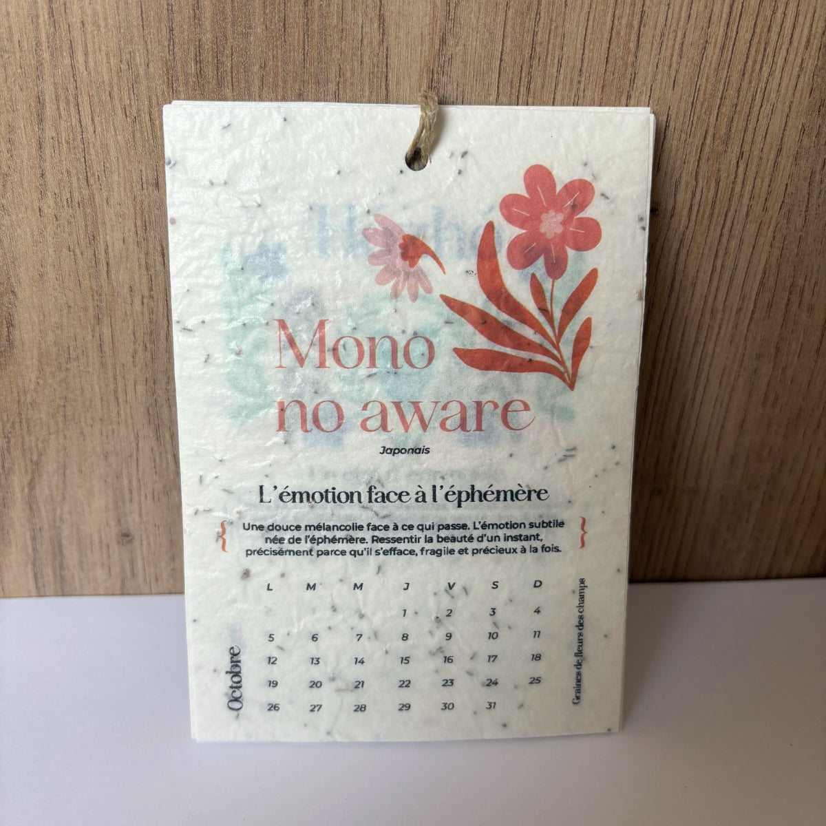 Calendrier ensemencé à planter 2026 - Mots d'ailleurs A6