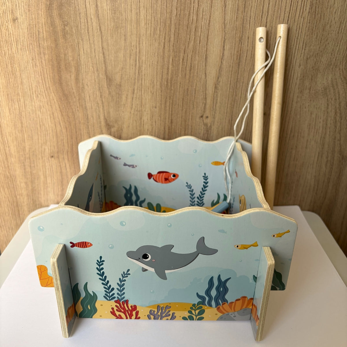 Jeu de pêche en bois