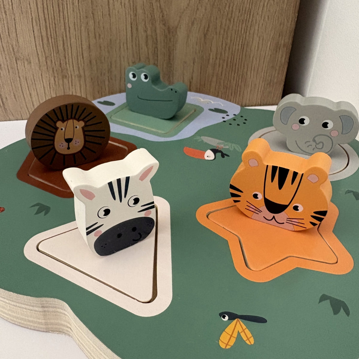 Puzzle sonore en bois cris des Animaux Safari - dès 12 mois