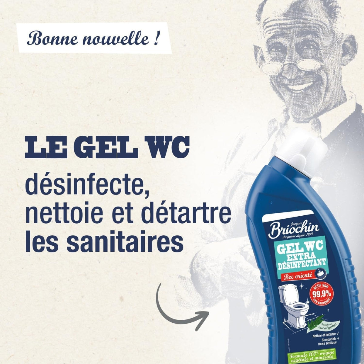 Gel vinaigre ménager 750 ml – certifié Ecocert