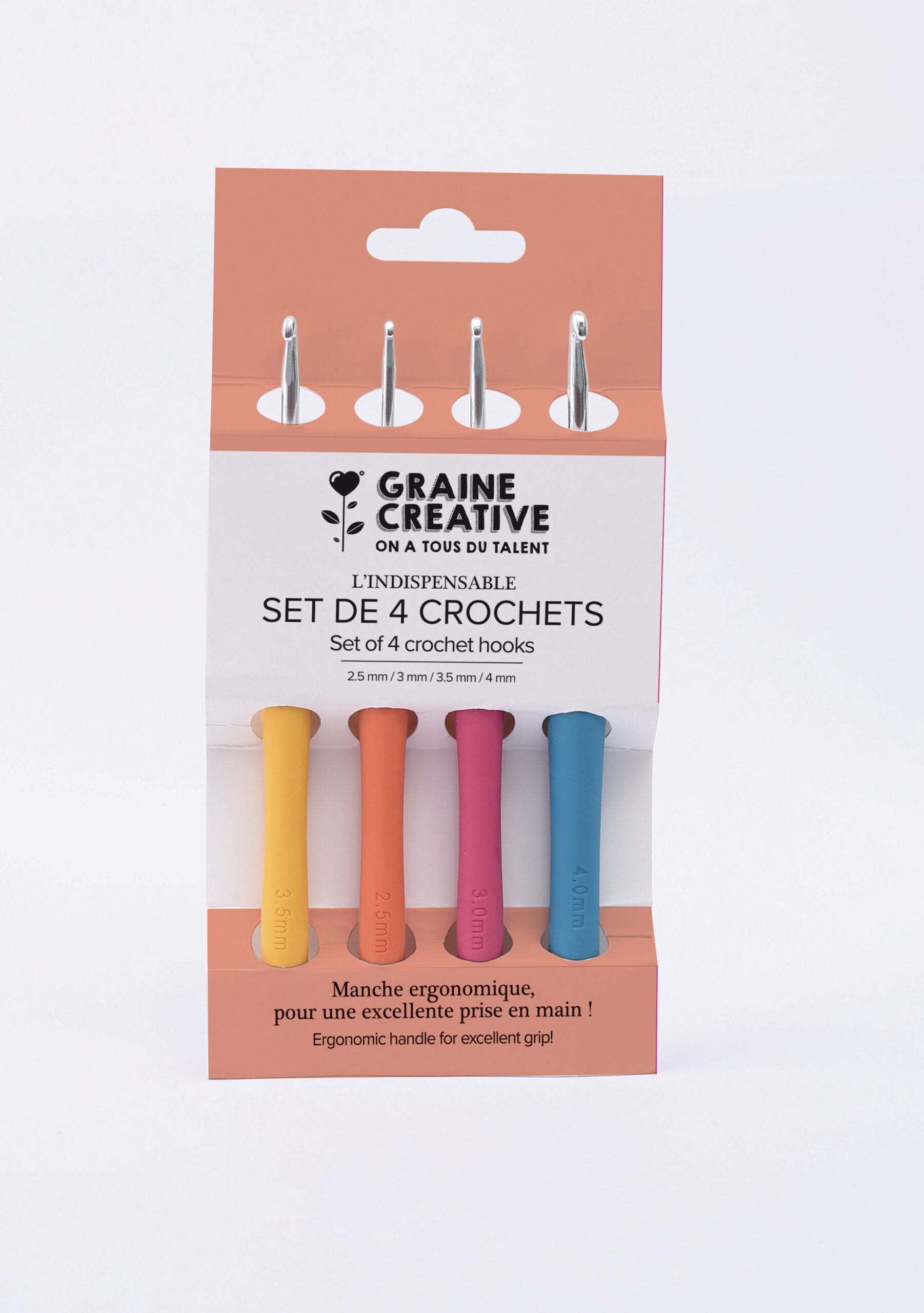 Lot de 4 crochets ergonomiques pour amigurumis