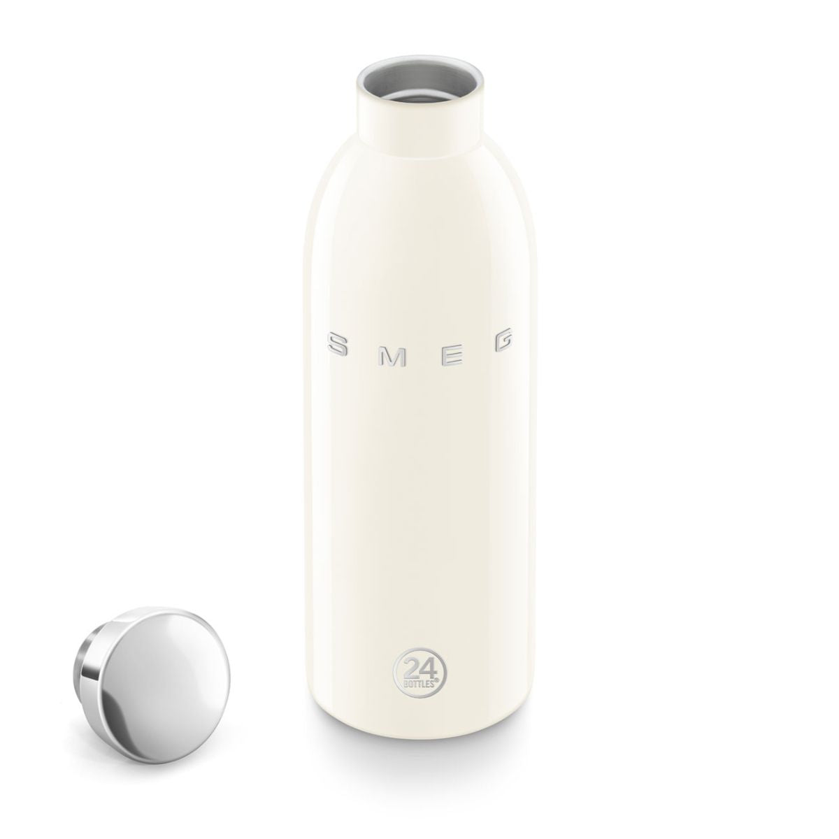 Bouteille isotherme inox crème 1L