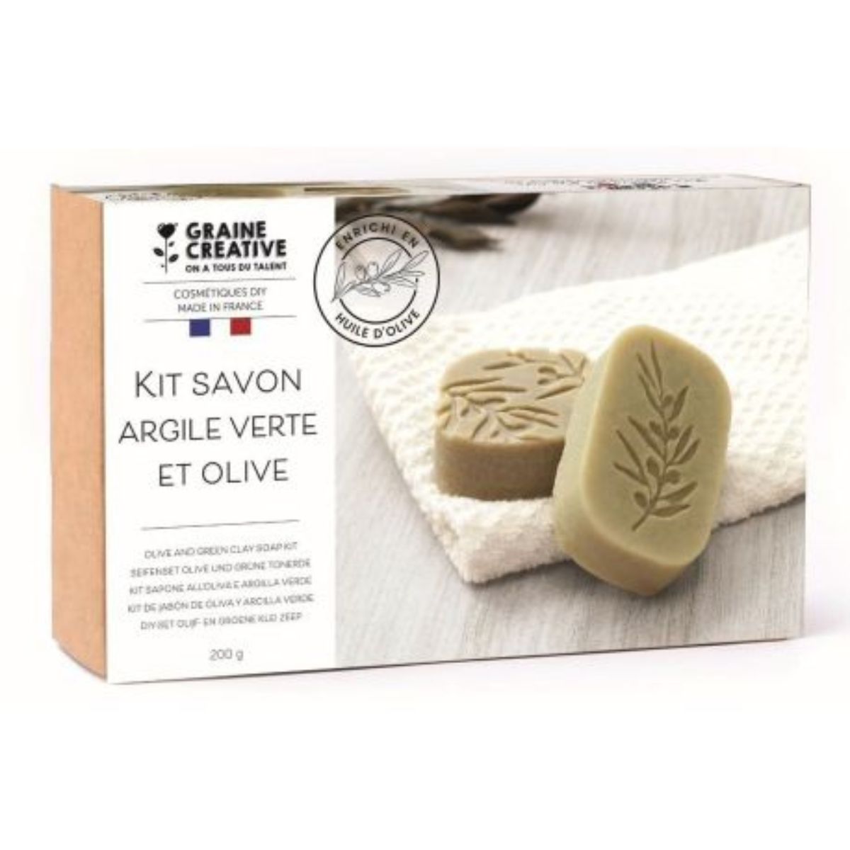 KIT DIY : Coffret savons à l'olive et argile verte