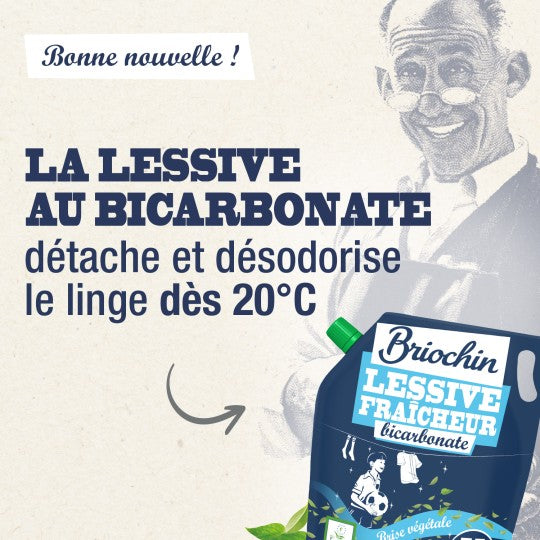 Recharge Lessive Liquide au Bicarbonate – 1,6 L BRIOCHIN