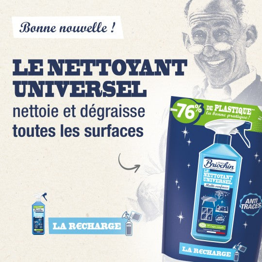 Recharge Nettoyant Universel Multi-Surfaces Anti-Traces – 750 ml BRIOCHIN