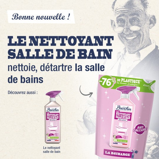 Recharge Nettoyant Salle de Bain 3-en-1 Parfum Floral – 750 ml BRIOCHIN