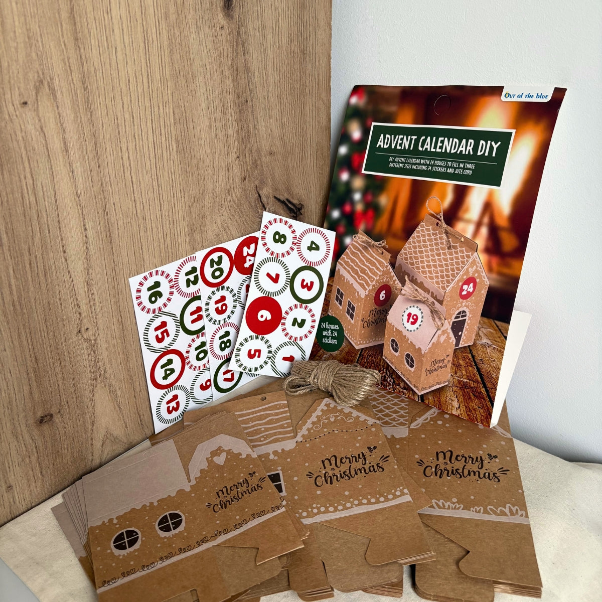 Calendrier de l’Avent « Village de Maisons » – Kit 24 structures kraft à monter et garnir