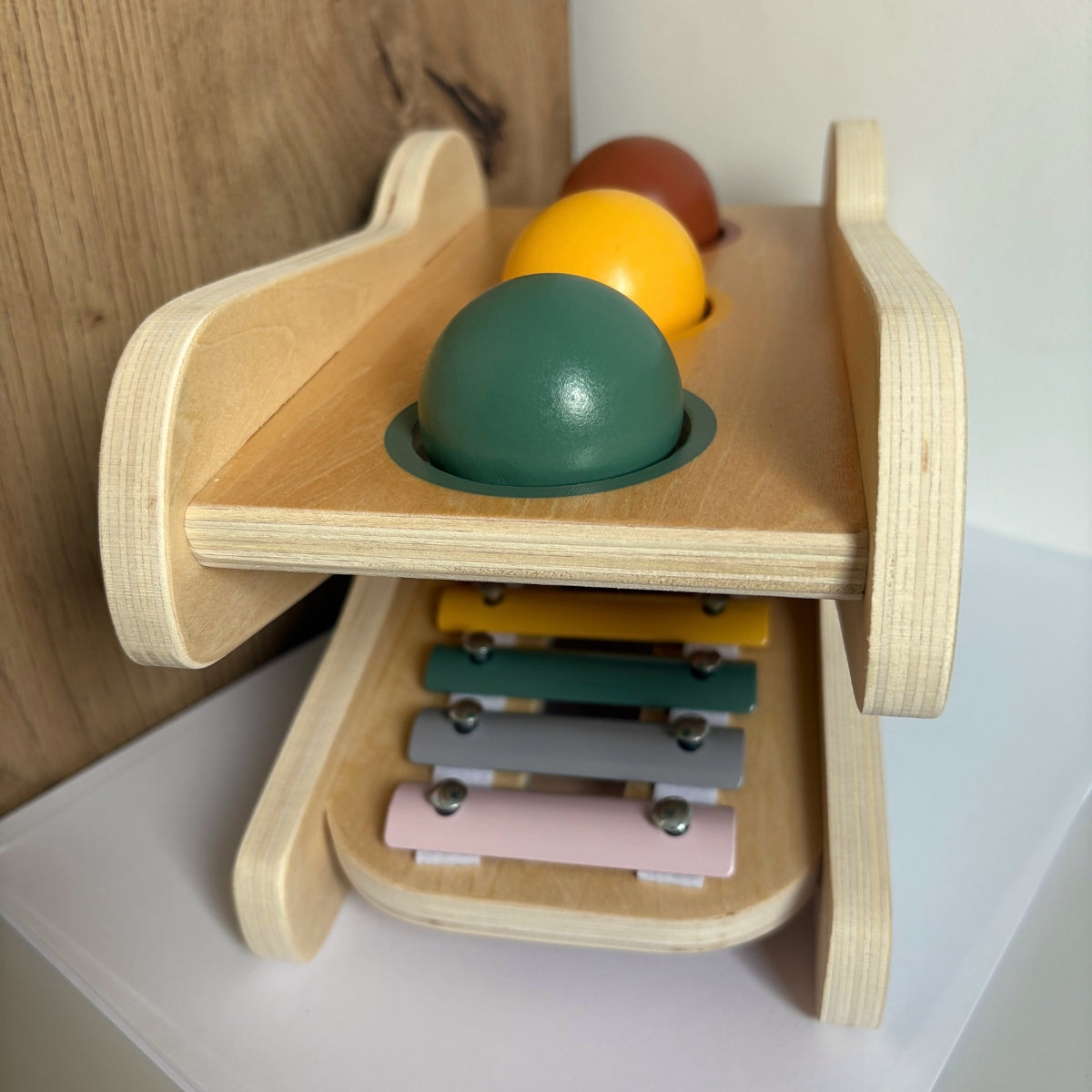Banc à marteler avec xylophone « Safari » en bois