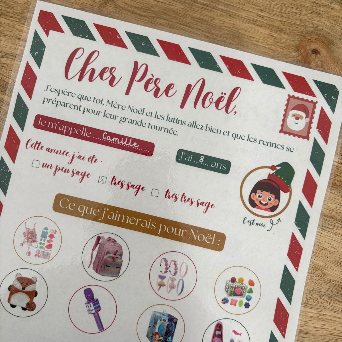 Kit ma lettre au Père Noël à compléter