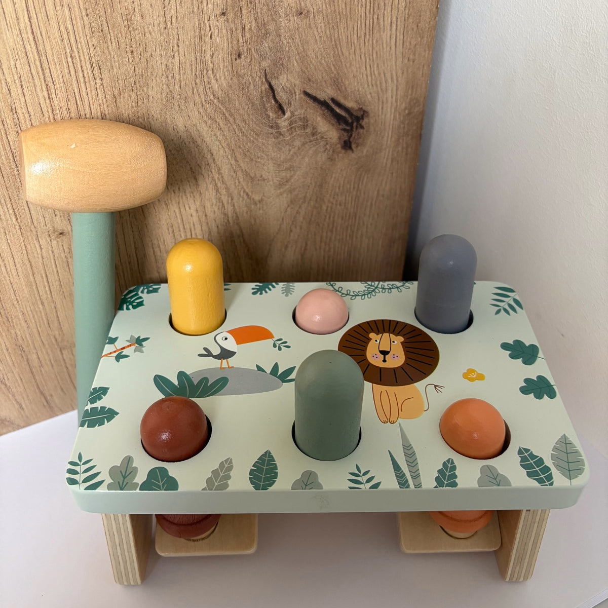 Banc à marteler « Safari » en bois