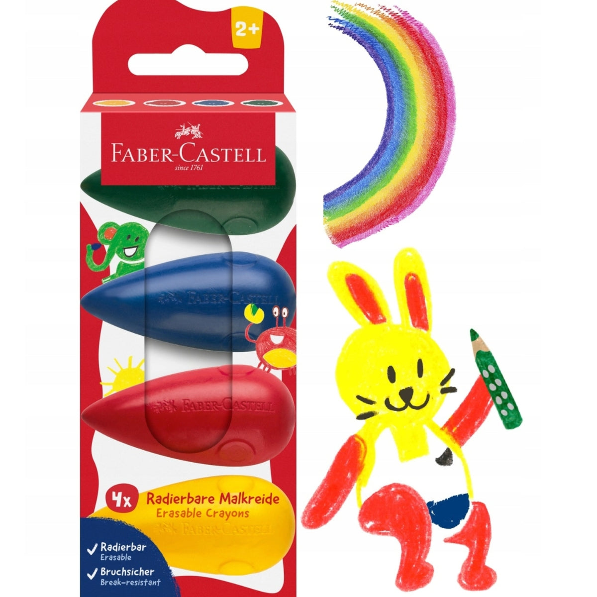 Premiers crayons de cire Faber-Castell – 4 couleurs pour bébé