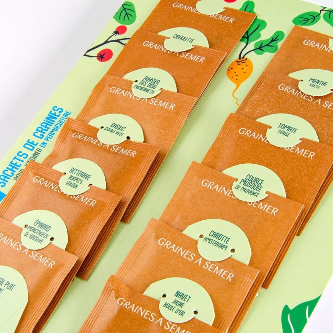 Livre 12 sachets de graines : Je jardine en permaculture