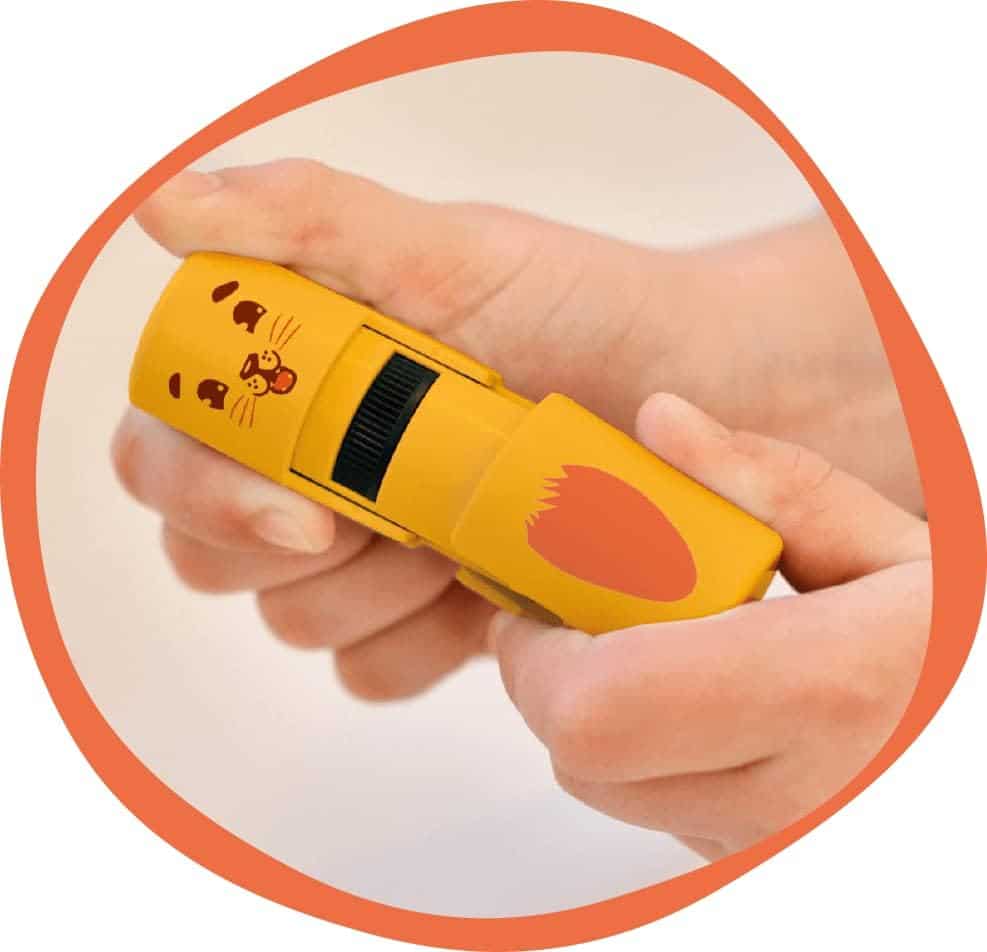 J'apprends à me laver les mains avec mon tampon lion