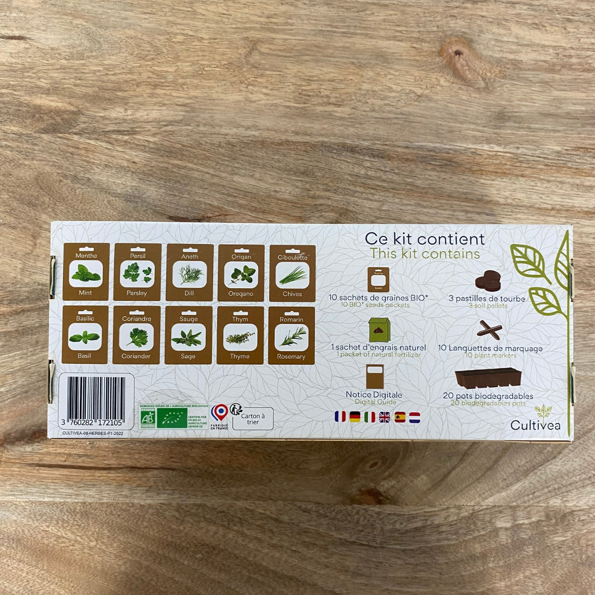 Coffret : Le Petit Potager 10 herbes aromatiques
