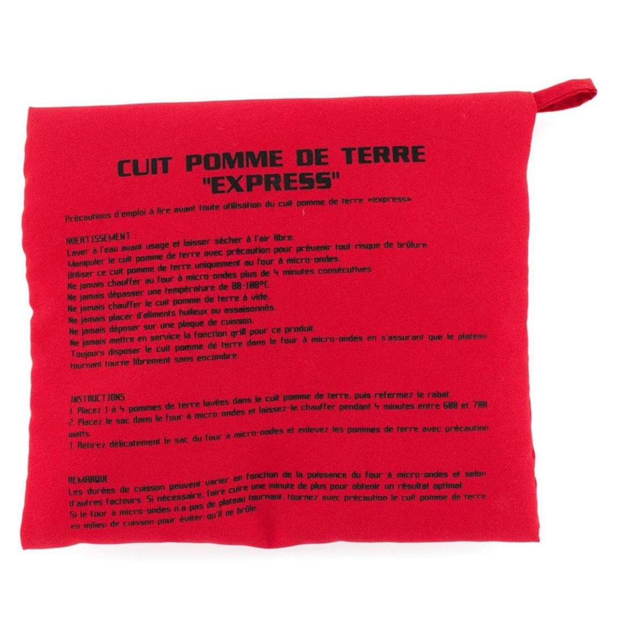 Cuit pommes de terre express spécial micro-ondes