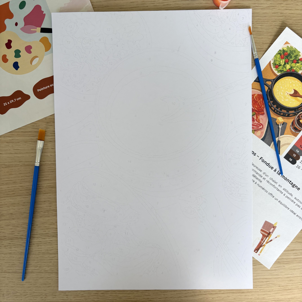 Peinture au numéro - Fondue savoyarde