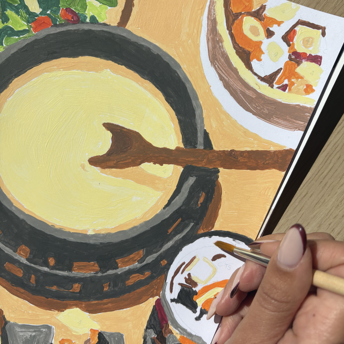 Peinture au numéro - Fondue savoyarde