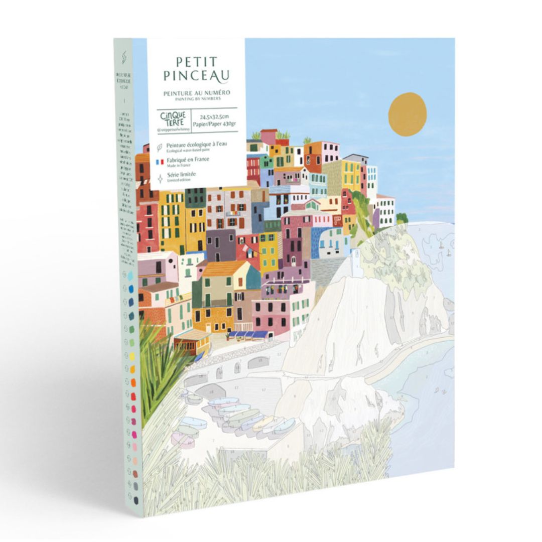 Kit peinture au numéro Cinque terre 30 cm x 40 cm