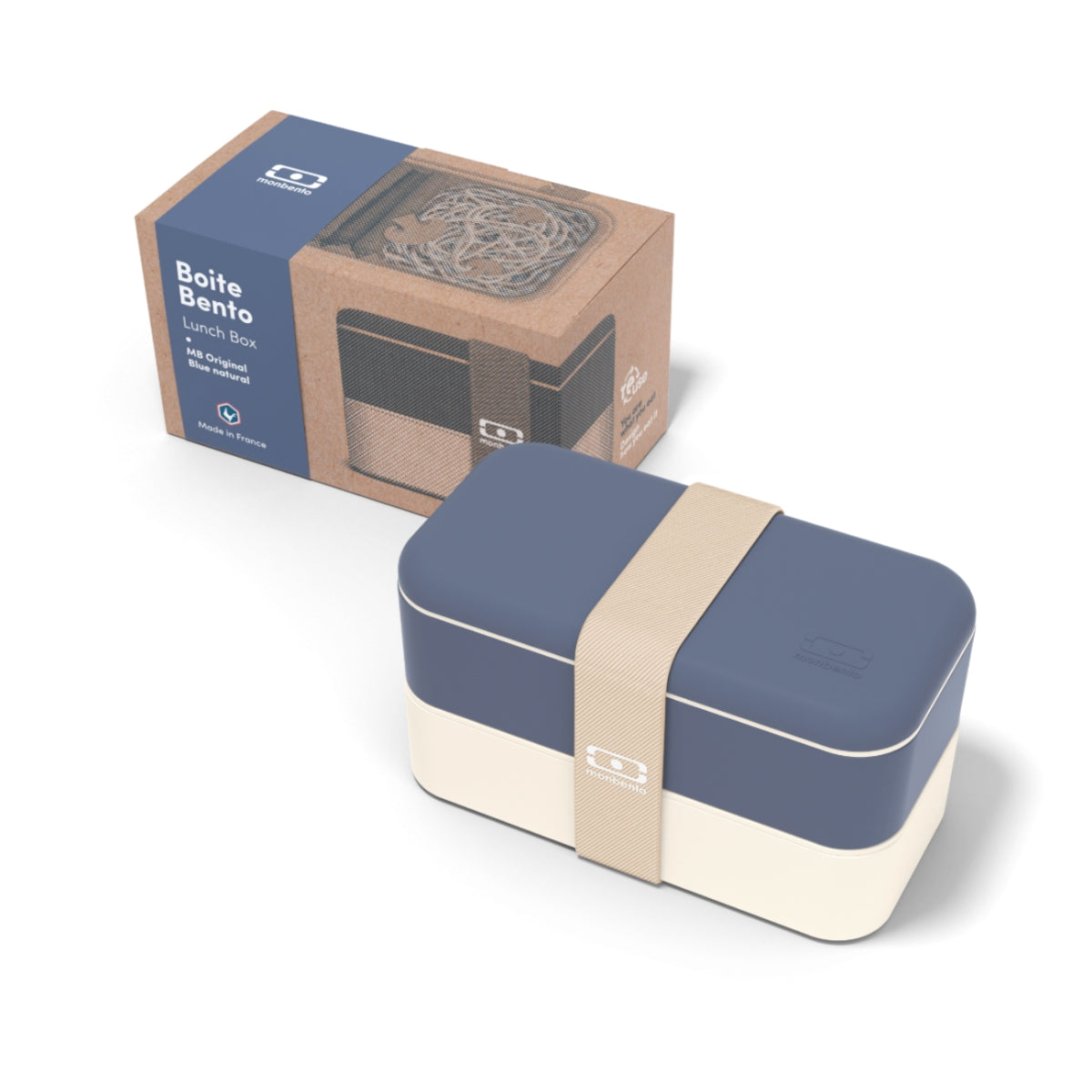 Monbento | Boite déjeuner Bento originale - Bleu et crème